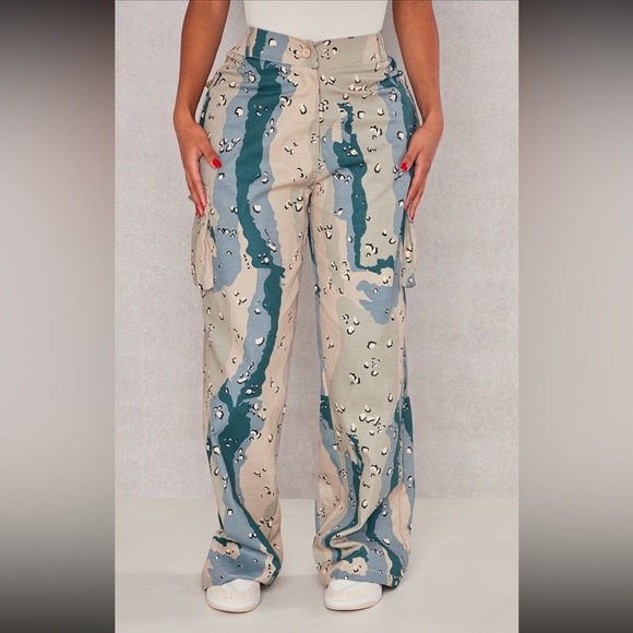 NWOT PLT Wide Leg Camo Pants - Picture 2 of 3